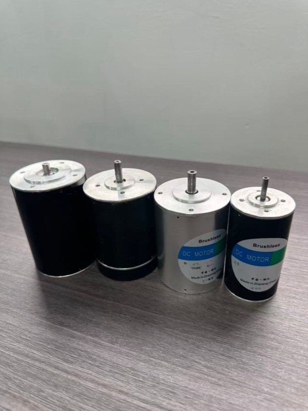 Four BLDC cylindrical motors in different frame sizes