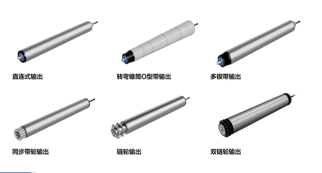 Brushless motorized roller and swing wheel motor series for conveyor sorting