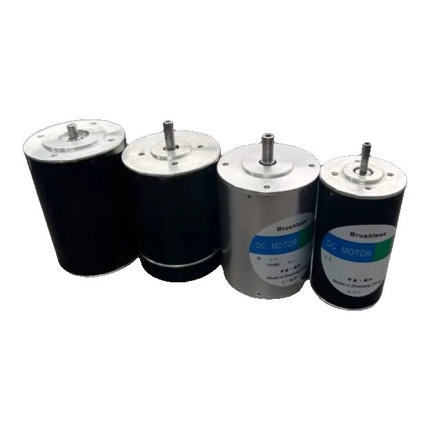 Four BLDC cylindrical motors in different frame sizes